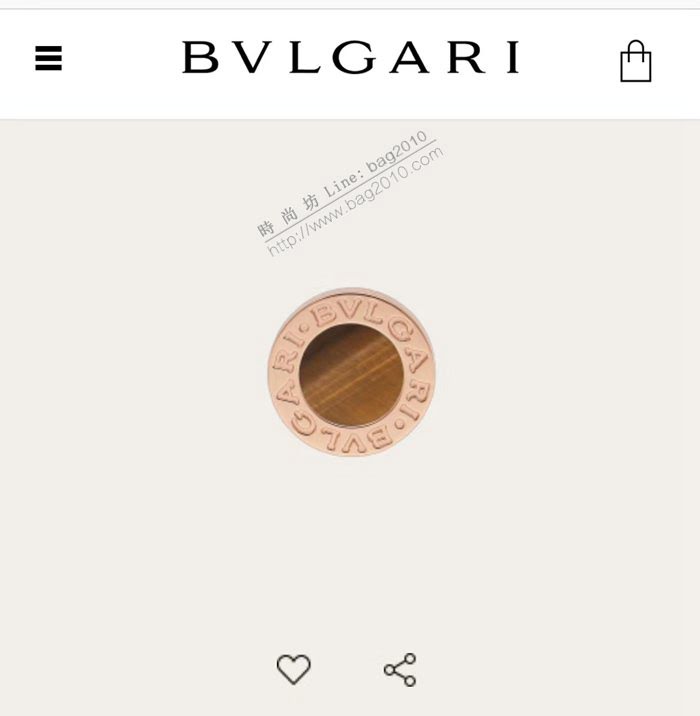 Bvlgari飾品 寶格麗虎眼石紐扣耳釘 s925純銀材質  zgbq3122